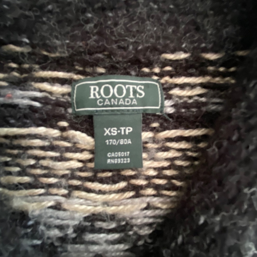 Roots wool blend fair isle style cardigan size XS - Picture 5 of 11